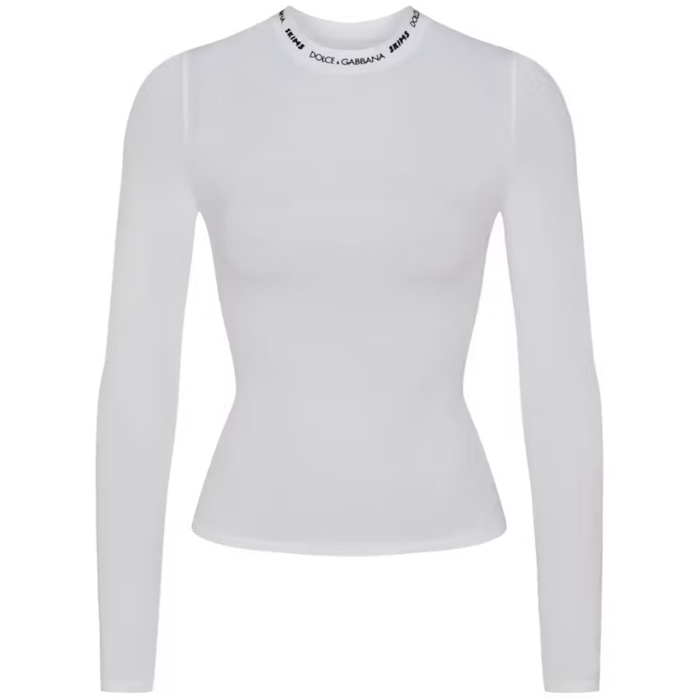 Dolce & Gabbana x Skims White Long Sleeve Top
